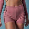 HotCakes Polewear High Waist Lace Up Shorts - Pink Coral 1 HotCakes Polewear High Waist Lace Up Shorts - Pink Coral -Rad Store 10 tCakes 2298775