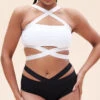 Lunalae Renee Cropped Bra - Recycled White 1 Lunalae Renee Cropped Bra - Recycled White -Rad Store 126TPWhite 2