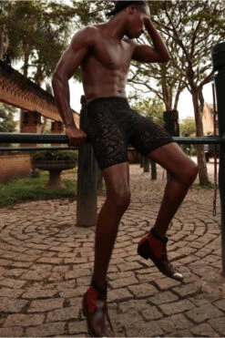 Rolling Bumper Shorts - Black Lace -Rad Store 16 5 8 852 bumper