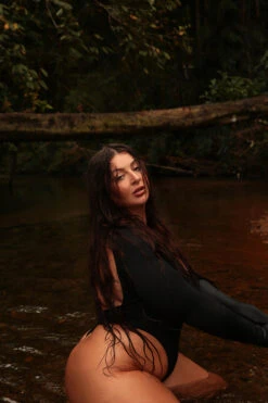 Rolling Lara Bodysuit - Black -Rad Store 187A0513