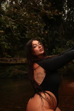 Rolling Lara Bodysuit - Black -Rad Store 187A0521