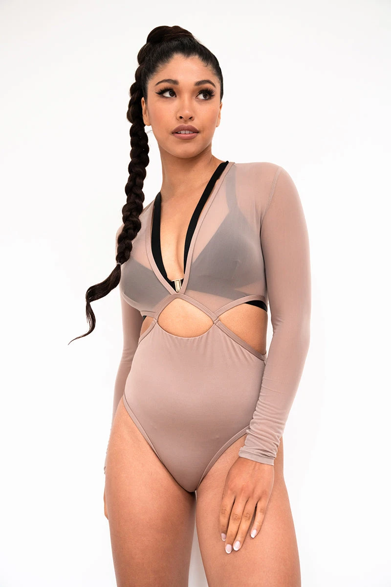 Lunalae Diana Bodysuit - Recycled Mocha 5 Lunalae Diana Bodysuit - Recycled Mocha - Image 3