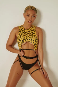 CXIX Buckle Up Garter Top -Yellow Leopard -Rad Store 21 05 24CreaturesofXIX12822 edit