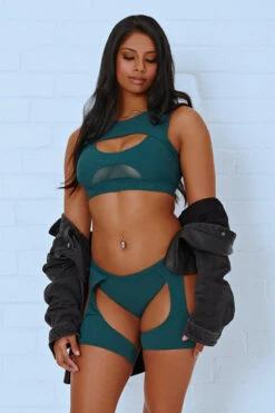 CXIX BaddieBabe Garter Bottoms - Teal -Rad Store 22 10 06CXIX74420