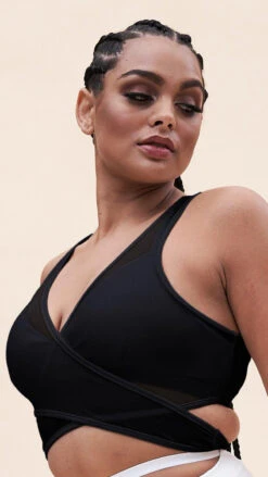 Lunalae Fiona Crossover Wrap Top - Black Mesh 11 Lunalae Fiona Crossover Wrap Top - Black Mesh -Rad Store 221011 LunaLae 25 1068 1