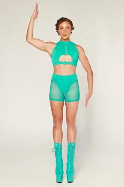 CXIX Dollhaus Mesh Biker Shorts - Aqua 12 CXIX Dollhaus Mesh Biker Shorts - Aqua -Rad Store 23 01 03CXIX 12121