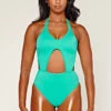 CXIX Dollhaus Halter Bodysuit - Aqua -Rad Store 23 01 03CXIX 13411