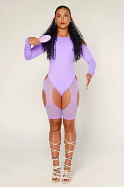 CXIX Dollhaus Mesh Bodysuit - Purple -Rad Store 23 01 03CXIX 3171