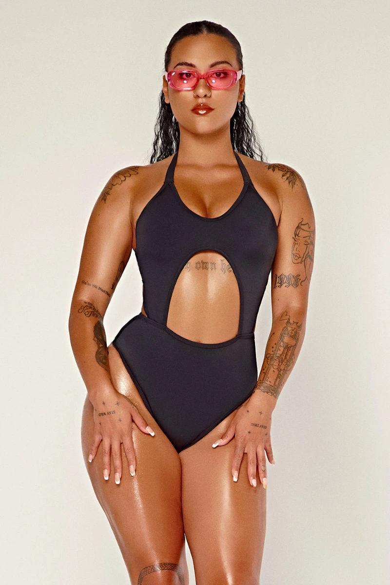 CXIX Dollhaus Halter Bodysuit - Black 3 CXIX Dollhaus Halter Bodysuit - Black