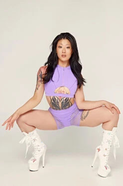 CXIX Dollhaus Mesh Biker Shorts - Purple -Rad Store 23 01 03CXIX 9321