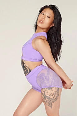 CXIX Dollhaus Mesh Biker Shorts - Purple -Rad Store 23 01 03CXIX 9391