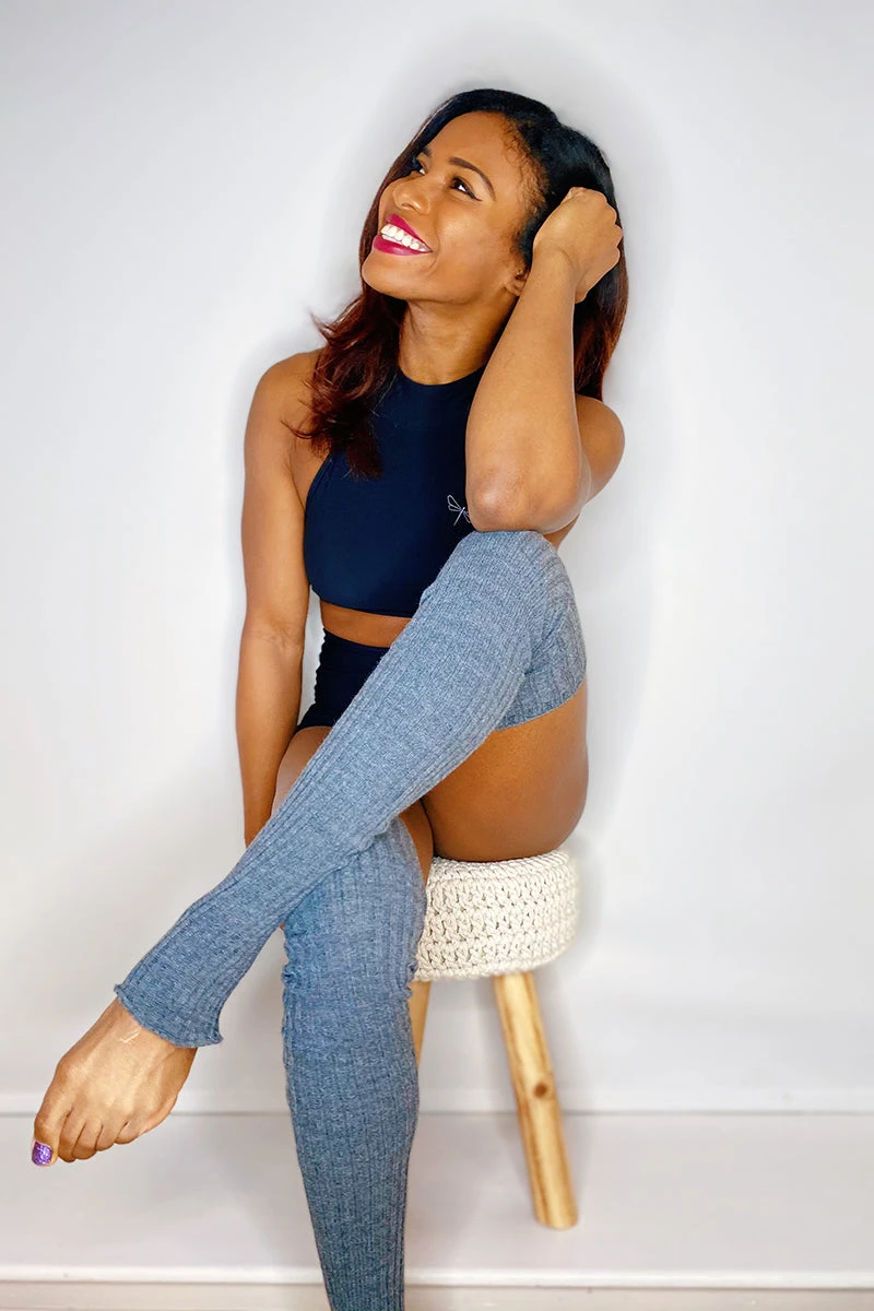 Thigh High Legwarmers - Grey 3 Thigh High Legwarmers - Grey