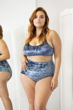 Lunalae Delphine Top - Gunmetal Velvet -Rad Store 6R7A7736