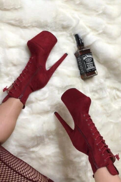 Hella Heels BabyDoll 8inch Boots - Dark Red 14 Hella Heels BabyDoll 8inch Boots - Dark Red -Rad Store BDDarkRed8inch2