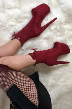 Hella Heels BabyDoll 8inch Boots - Dark Red 12 Hella Heels BabyDoll 8inch Boots - Dark Red -Rad Store BDDarkRed8inch3
