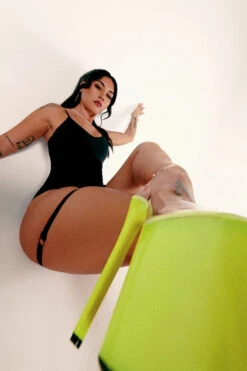 CXIX Baddies Garter Bodysuit - Onyx 15 CXIX Baddies Garter Bodysuit - Onyx -Rad Store BaddiesGarterBodysuitBlackWideAngle1 1