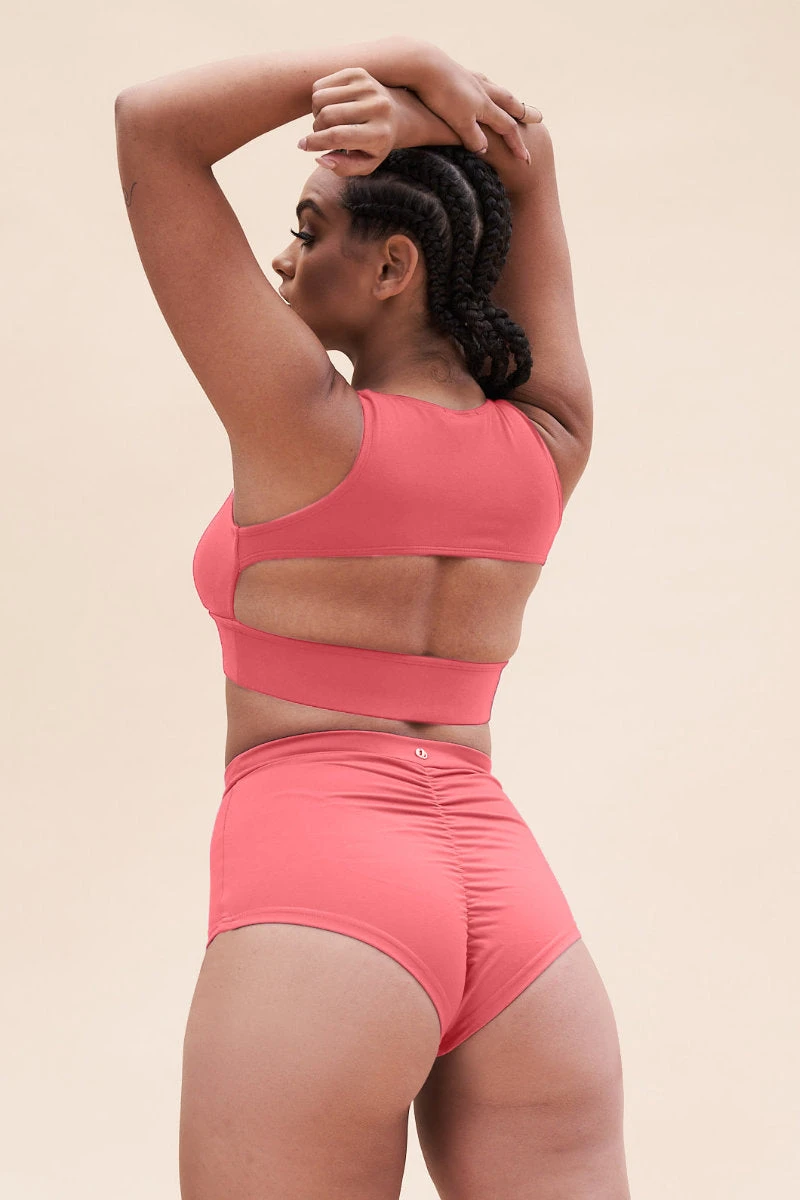 Lunalae Courtney V Neck Top - Recycled Watermelon 4 Lunalae Courtney V Neck Top - Recycled Watermelon - Image 2