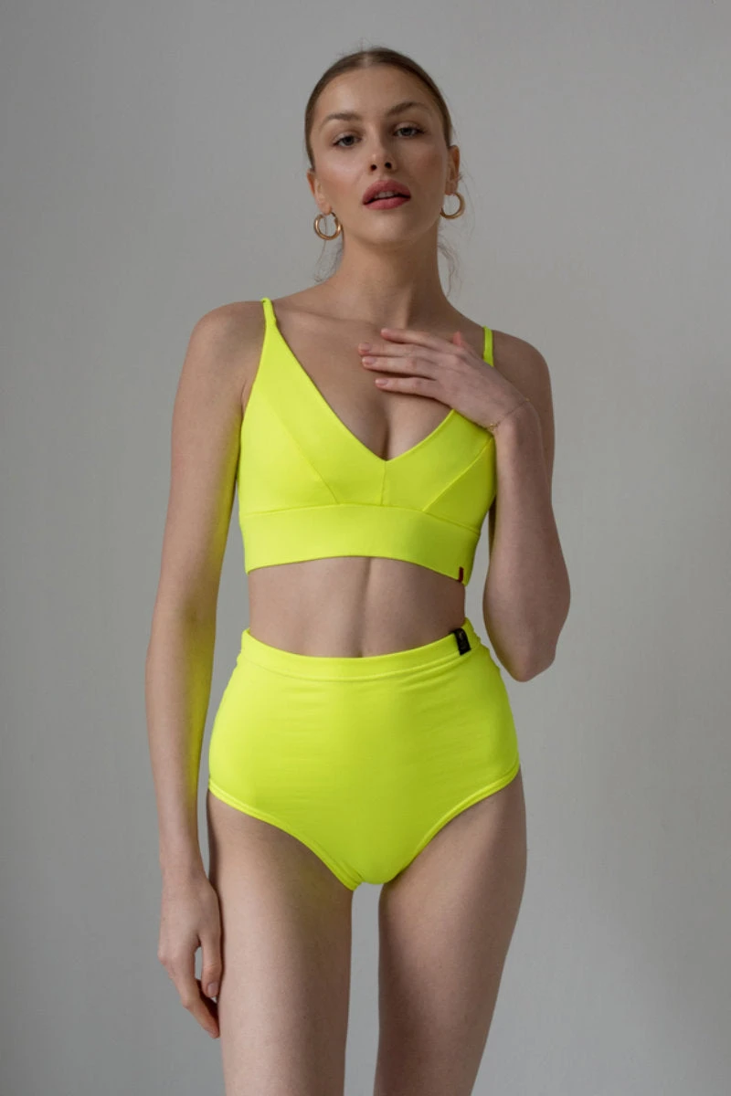 Pole Addict Scrunch Butt Basic High Waist Shorts - Neon Yellow 3 Pole Addict Scrunch Butt Basic High Waist Shorts - Neon Yellow