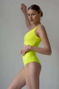 Pole Addict Scrunch Butt Basic High Waist Shorts - Neon Yellow 8 Pole Addict Scrunch Butt Basic High Waist Shorts - Neon Yellow -Rad Store DSC 4277 1