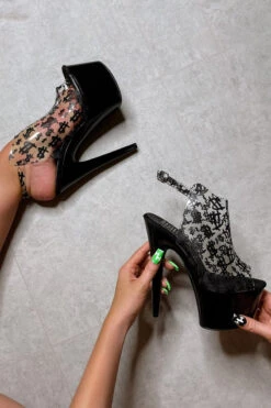 Hella Heels Make It Reign 7inch Stilettos - Black -Rad Store EmpireKicksMakeitReignBlack7inchpoledanceShieldStiletto 2