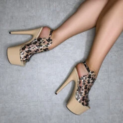 Hella Heels Make It Reign 7inch Stilettos - Sand -Rad Store EmpireKicksMakeitReignSand7inchpoledanceShieldStiletto 1