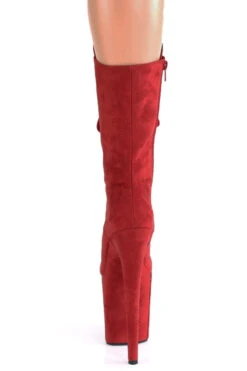 Pleaser USA Flamingo-1050FS Faux Suede 8inch Pleaser Boots - Red -Rad Store FLAMINGO 1050FS RFS M09adjusted