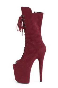 Pleaser USA Flamingo-1051FS Faux Suede 8inch Peep Toe Pleaser Boots - Burgundy -Rad Store FLAMINGO 1051FS BYFS M05 c24753e2 49e5 4c89 985d bf47efd016d5