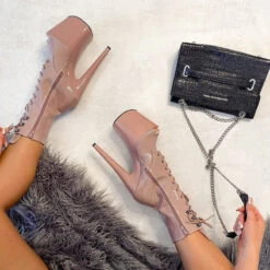 Hella Heels LipKit Open Toe 8inch Boots - Boujee 11 Hella Heels LipKit Open Toe 8inch Boots - Boujee -Rad Store File 022 Edit