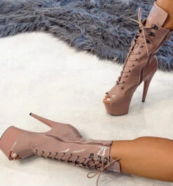 Hella Heels LipKit Open Toe 7inch Boots - Boujee 11 Hella Heels LipKit Open Toe 7inch Boots - Boujee -Rad Store File 028 Edit