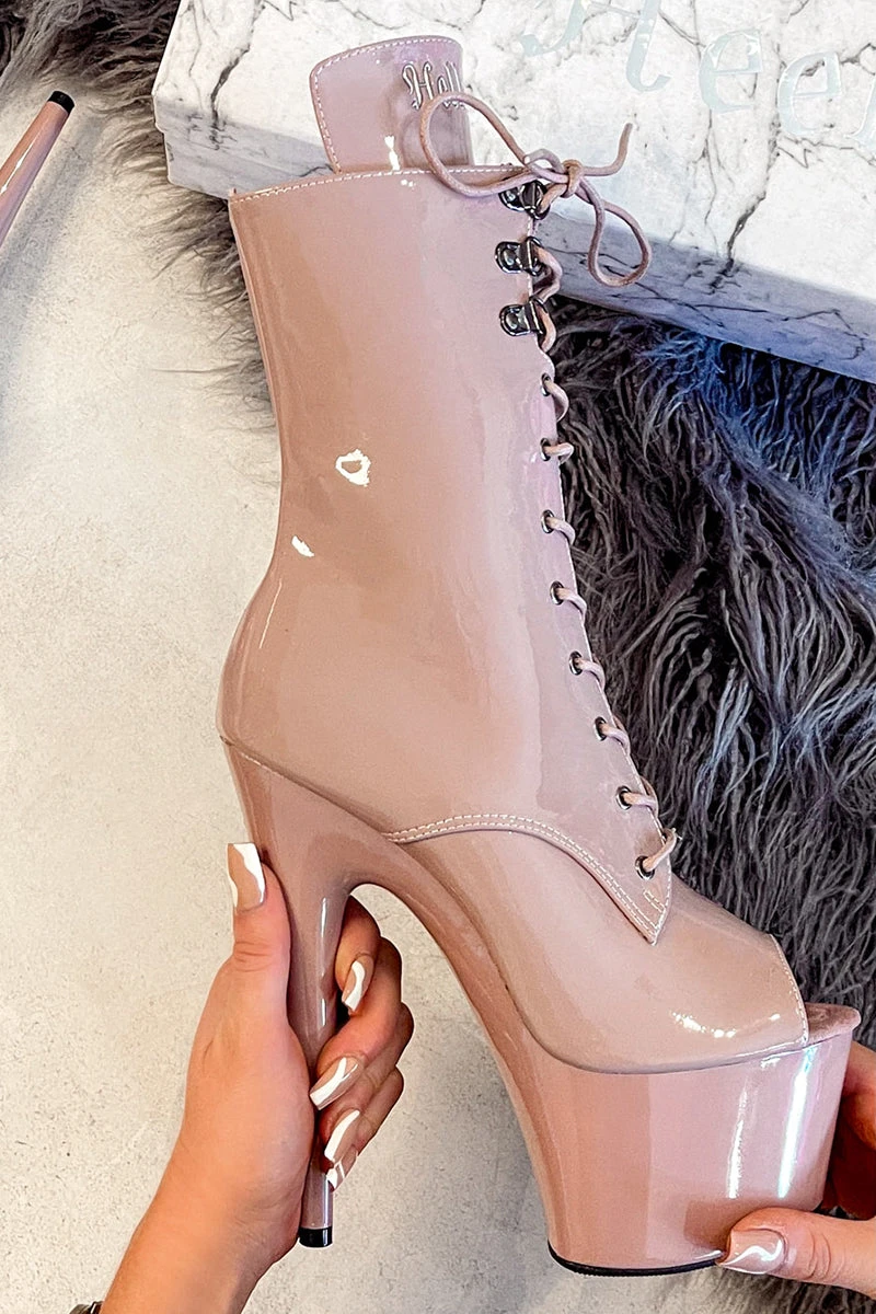 Hella Heels LipKit Open Toe 7inch Boots - Boujee 4 Hella Heels LipKit Open Toe 7inch Boots - Boujee - Image 2