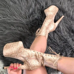 Hella Heels Milksnake Boots - 8inch 11 Hella Heels Milksnake Boots - 8inch -Rad Store IMG 0453