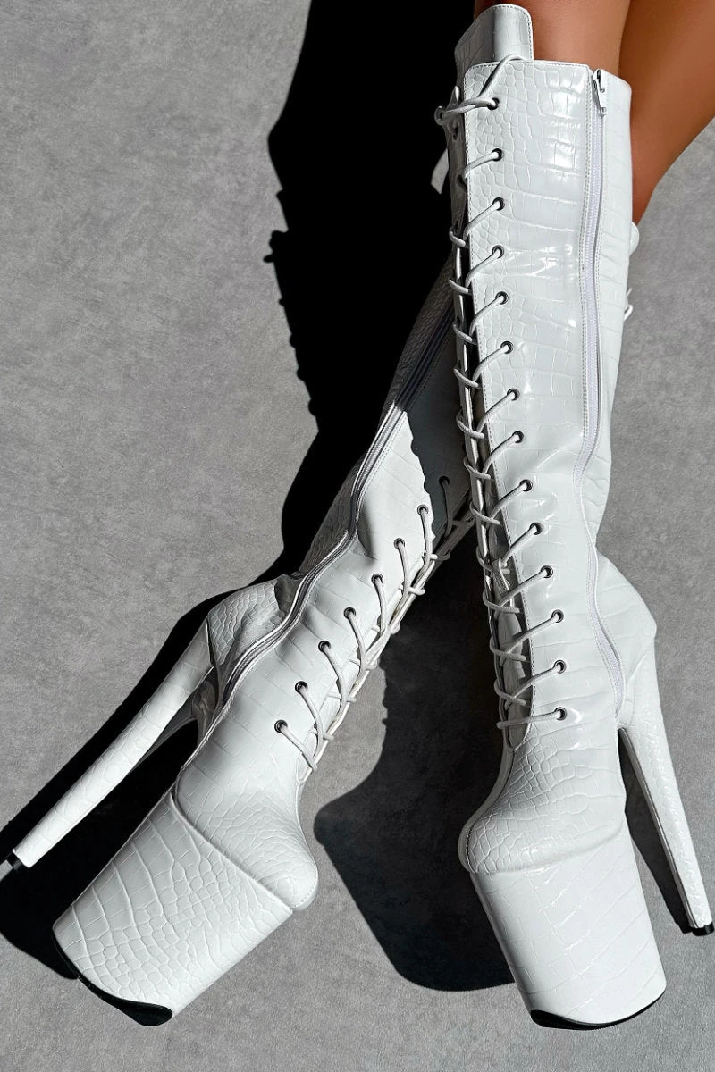 Hella Heels Ghosted Knee High Boots - 8inch 3 Hella Heels Ghosted Knee High Boots - 8inch