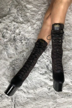 Rad Store 12 Hella Heels Blaq Kicks Boots - 8inch