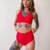 Pole Addict Scrunch Butt Basic High Waist Shorts - Red -Rad Store IMG 3934 dd60d3b2 6cd9 4175 9ea7 9a4bd0769e12