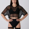 REV ACTIV Mesh Oversized Short T-Shirt - Black 1 REV ACTIV Mesh Oversized Short T-Shirt - Black -Rad Store IMG 4211
