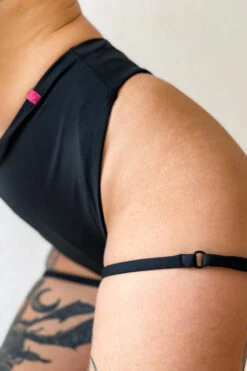 Pole Addict Bliss Adjustable Garter Shorts - Black -Rad Store IMG 4407 jpg