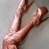 Hella Heels Thigh High 8inch Boots - Rose Gold 1 Hella Heels Thigh High 8inch Boots - Rose Gold -Rad Store IMG 4779