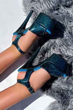 Hella Heels The Glitterati 7inch Stilettos - Ocean Eyes 11 Hella Heels The Glitterati 7inch Stilettos - Ocean Eyes -Rad Store IMG 7170