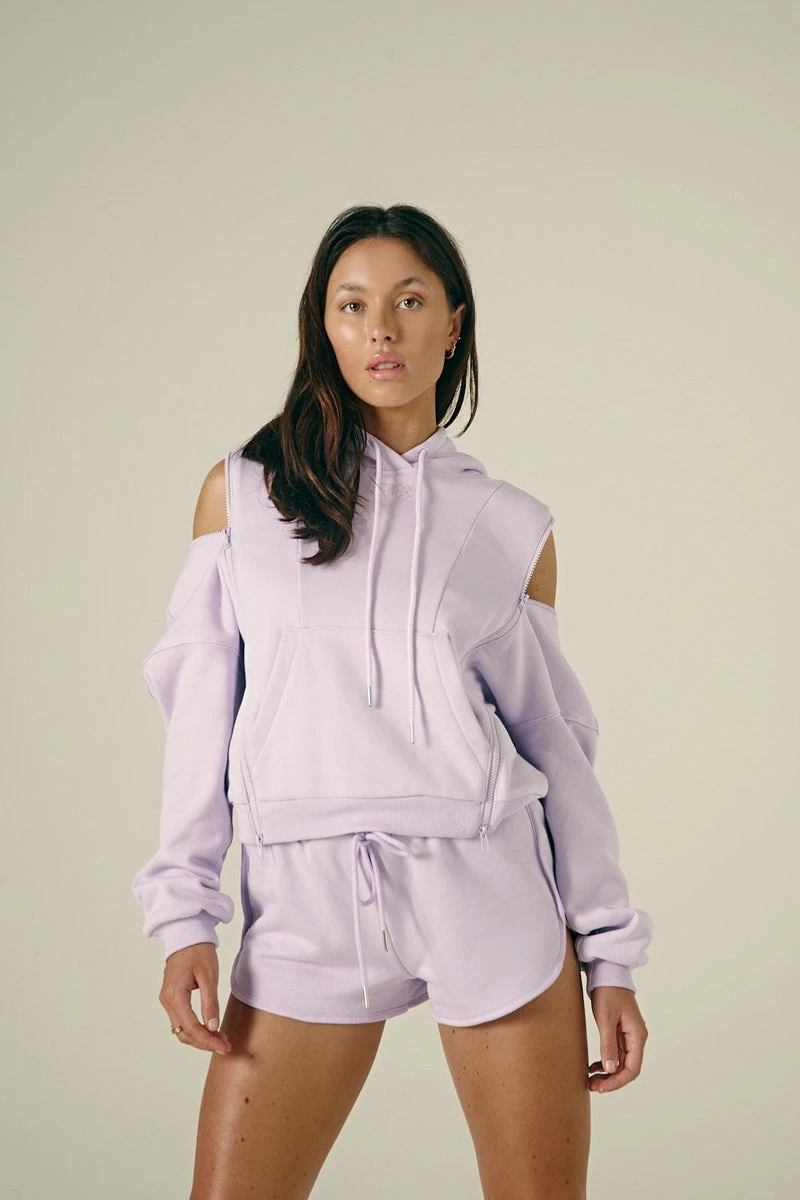 CXIX Droptop Zip Hoodie - Lilac 6 CXIX Droptop Zip Hoodie - Lilac - Image 4