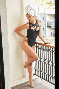 Lunalae Scarlett Bodysuit - Recycled Black 10 Lunalae Scarlett Bodysuit - Recycled Black -Rad Store LunaPolewear 049websize 1800x1800 d9dbdb56 d772 46ca b02b 1410e33245b1 1