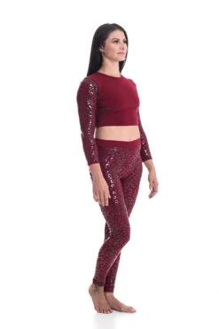 Paradise Chick Superhero Series Ultra Grip Crop Top - Cherry Leopard -Rad Store MG 1934 copy