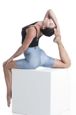 Paradise Chick Biker Shorts - Steel Blue -Rad Store MG 2037copy