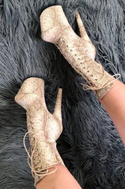 Hella Heels Milksnake Boots - 8inch 9 Hella Heels Milksnake Boots - 8inch -Rad Store Milksnake13