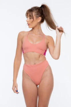 Nona Perkasa Night Lily Top - Coral Pink/Fuschia -Rad Store NightLilyCoralP02 8741754b b205 400c ab3f d389faba2846