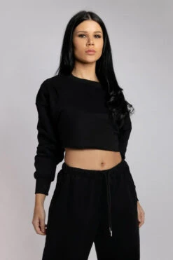 CXIX Oversized Cropped Jumper - Black 11 CXIX Oversized Cropped Jumper - Black -Rad Store Oversized Black20 08 20CreaturesofXIXEcom 44
