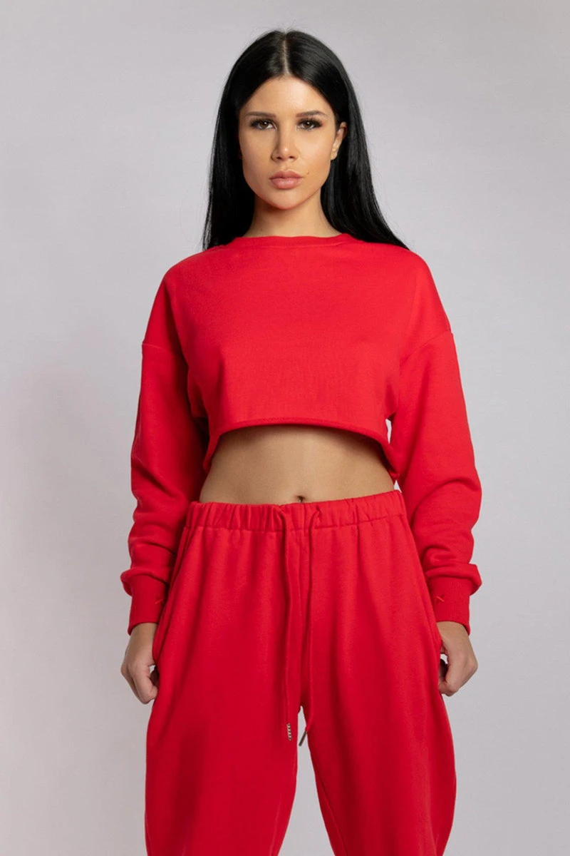 CXIX Oversized Cropped Jumper - Jalapeño 5 CXIX Oversized Cropped Jumper - Jalapeño - Image 3