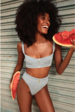 Rolling Britney Shorts - Light Blue Lurex -Rad Store RollingDEZ22 43 copy