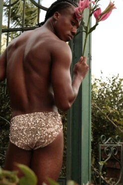 Rolling Tria Unisex Briefs - Gold Sequin -Rad Store RollingHaras 370