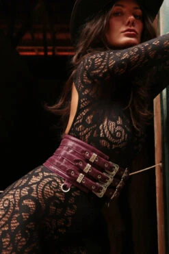 Rolling Triple Buckle Belt Harness - Plum 12 Rolling Triple Buckle Belt Harness - Plum -Rad Store RollingHaras 892