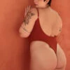 Rolling KI Bodysuit - Ribbed Clay -Rad Store Rollingcanelados 864